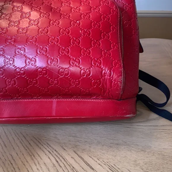 ❤️ Authentic Red Guccissima Leather Backpack - Picture 3 of 17